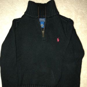 Polo zip turtleneck sweater